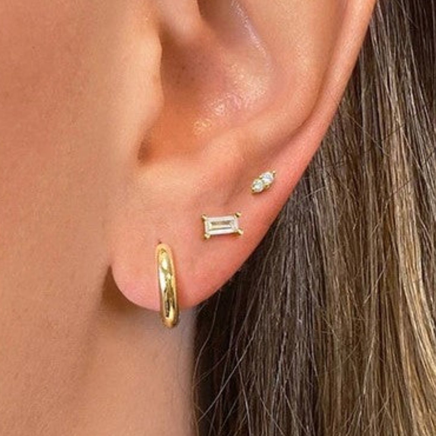 Side by Side Cartilage Stud