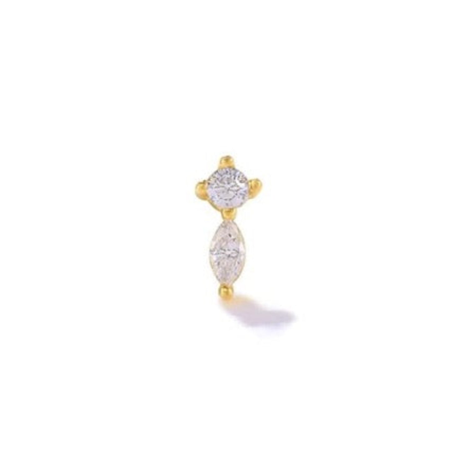 Double Drop Cartilage Stud